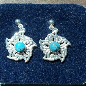 Montana Silversmiths Sun-Inspired Turquoise Earrings